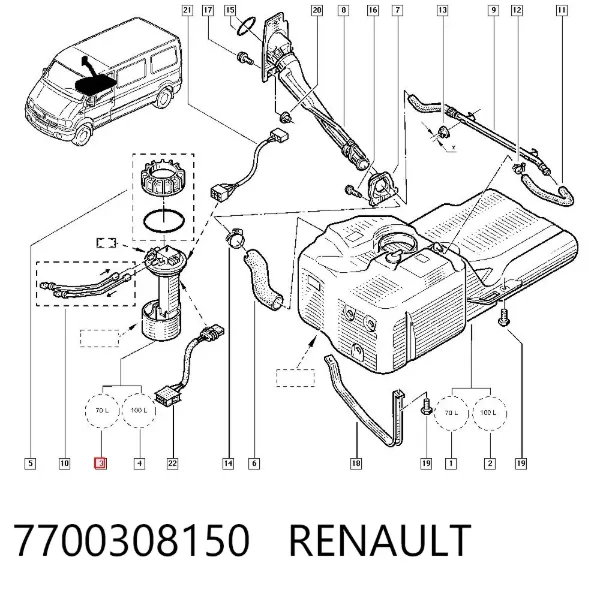 Aforador 7700308150 Renault (RVI)