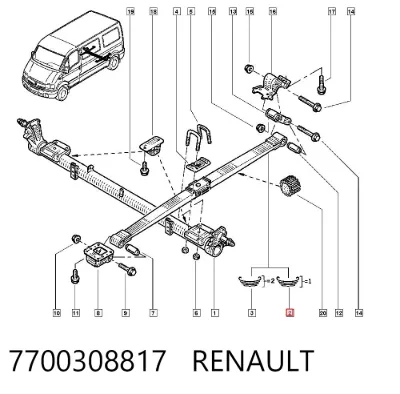 Ballesta trasera RENAULT 7700308817