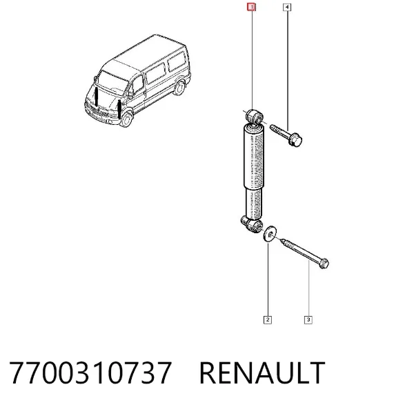 Amortiguador 7700310737 Renault (RVI)