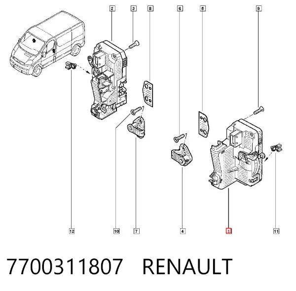 Cerradura 7700311807 Renault (RVI)