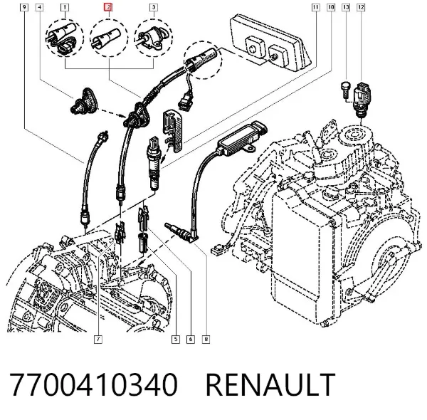 Cable velocímetro 7700410340 Renault (RVI)