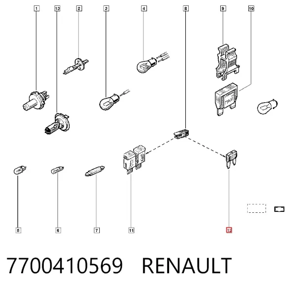 Fusibles 7700410569 Renault (RVI)