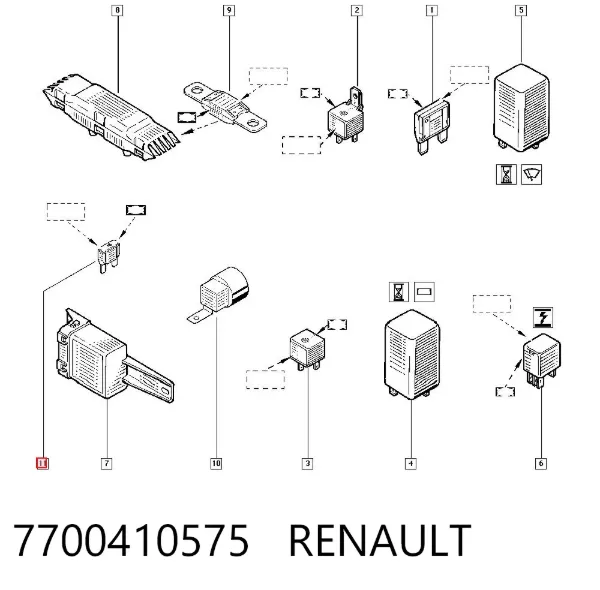 Fusibles 7700410575 Renault (RVI)