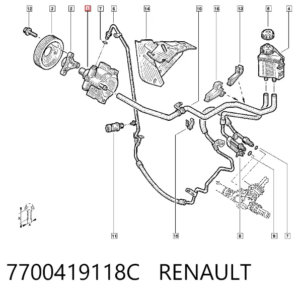 Bomba de dirección 7700419118C Renault (RVI)