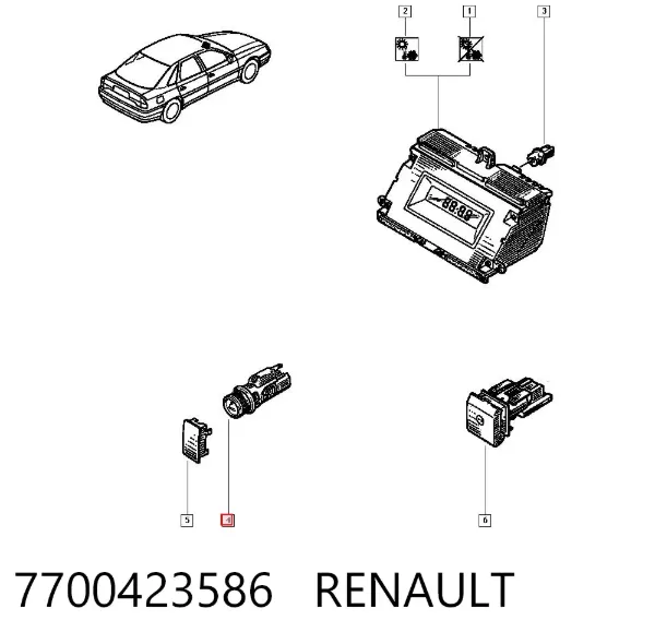 Mechero de coche 7700423586 Renault (RVI)