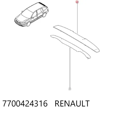 Alerón de puerta trasera RENAULT 7700424316