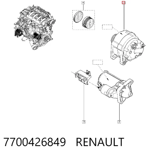 Alternador 7700426849 Renault (RVI)