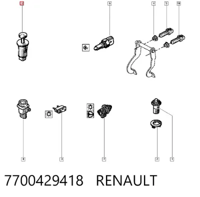 Sensor de apertura de la tapa del maletero RENAULT 7700429418