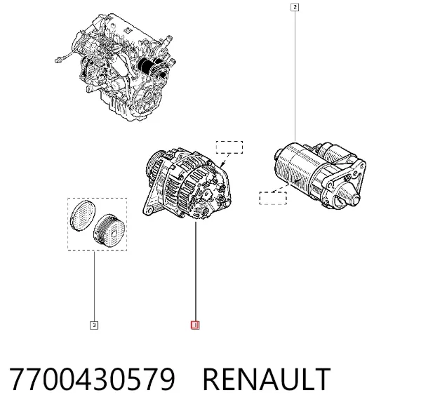Alternador 7700430579 Renault (RVI)