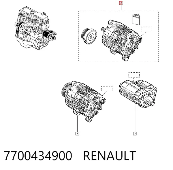 Alternador 7700434900 Renault (RVI)