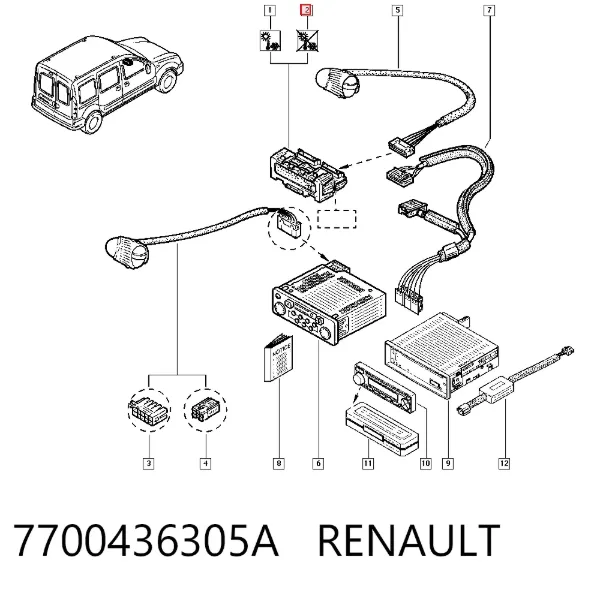 Pantalla 7700436305A Renault (RVI)