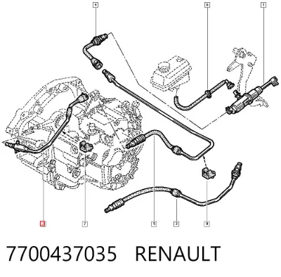 Tubo de embrague RENAULT 7700437035