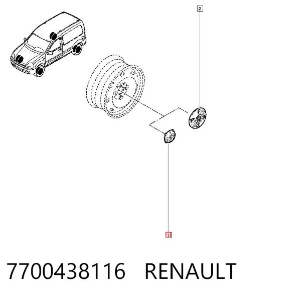 Tapacubos 7700438116 Renault (RVI)