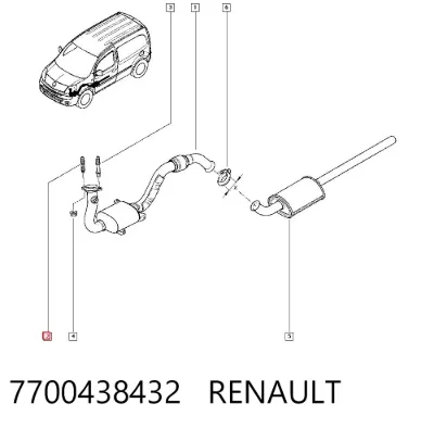 Espárrago del colector de escape RENAULT 7700438432