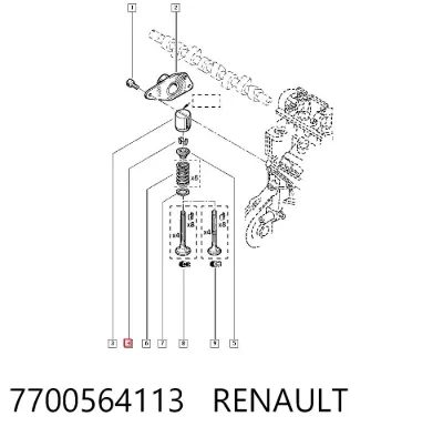 Cuña de válvula RENAULT 7700564113