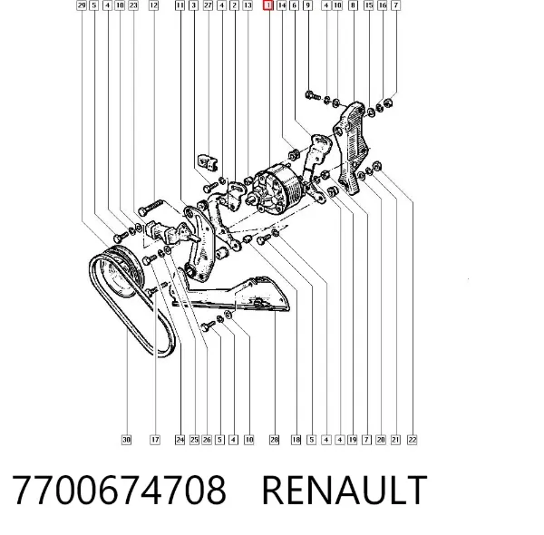 Bomba de dirección 7700674708 Renault (RVI)