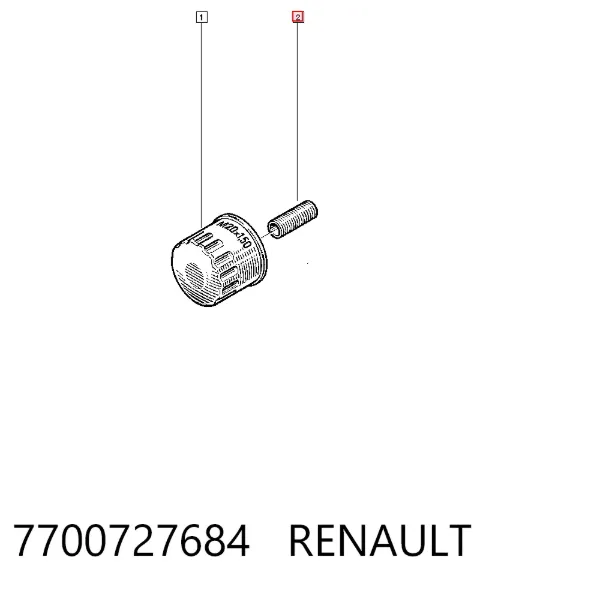 Racor (tornillo) del filtro de aceite 7700727684 Renault (RVI)