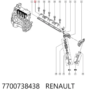 Eje de balancines RENAULT 7700738438