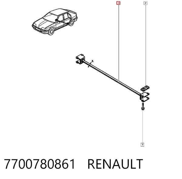 Estabilizador trasero 7700780861 Renault (RVI)