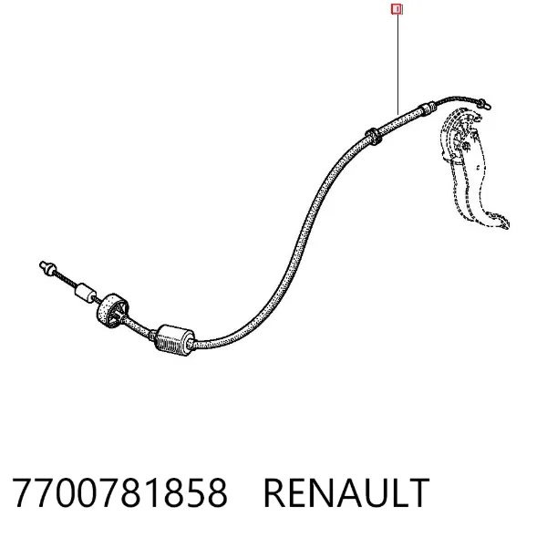 Cable de embrague 7700781858 Renault (RVI)