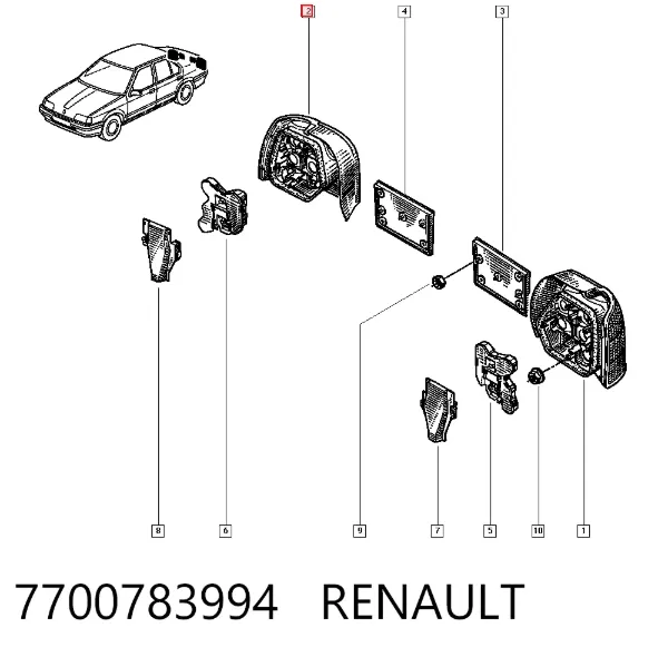 Piloto trasero derecho Renault 19 I