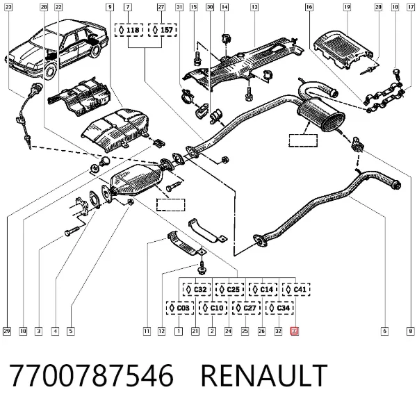 Catalizador 7700787546 Renault (RVI)
