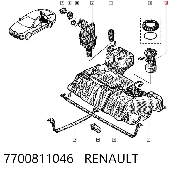 Bomba de gasolina 7700811046 Renault (RVI)