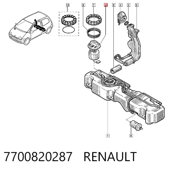 Bomba de gasolina 7700820287 Renault (RVI)