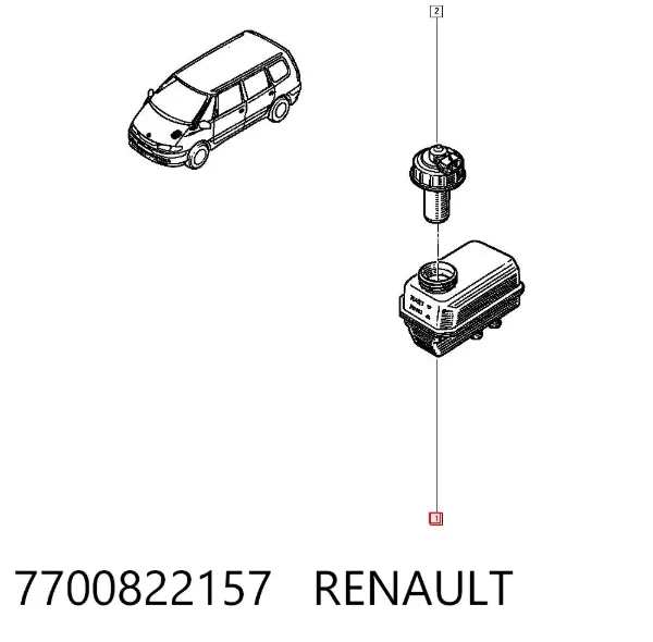 Depósito de líquido de frenos 7700822157 Renault (RVI)