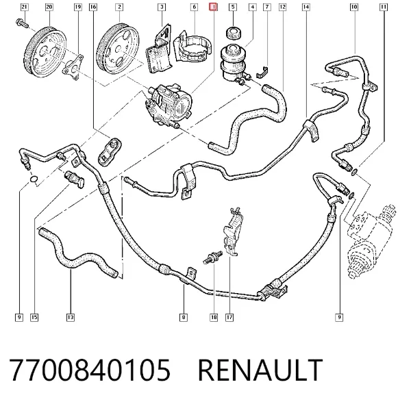 Bomba de dirección 7700840105 Renault (RVI)