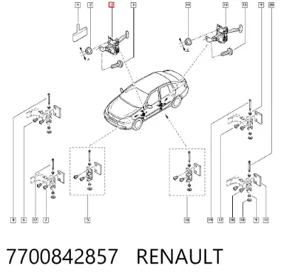 Limitador de apertura de puerta delantera RENAULT 7700842857