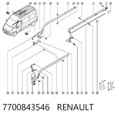 Tope del capó RENAULT 7700843546