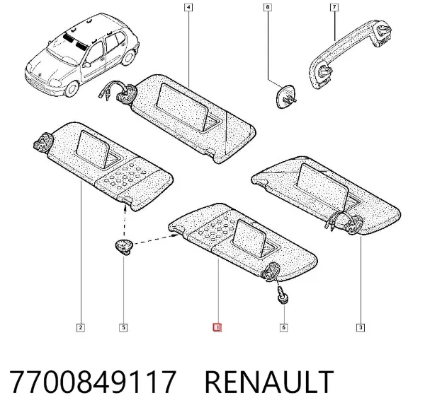 Parasol 7700849117 Renault (RVI)
