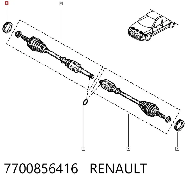 Anillo ABS 7700856416 Renault (RVI)