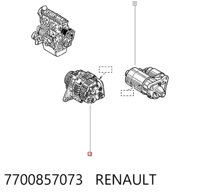 Alternador RENAULT 7700857073
