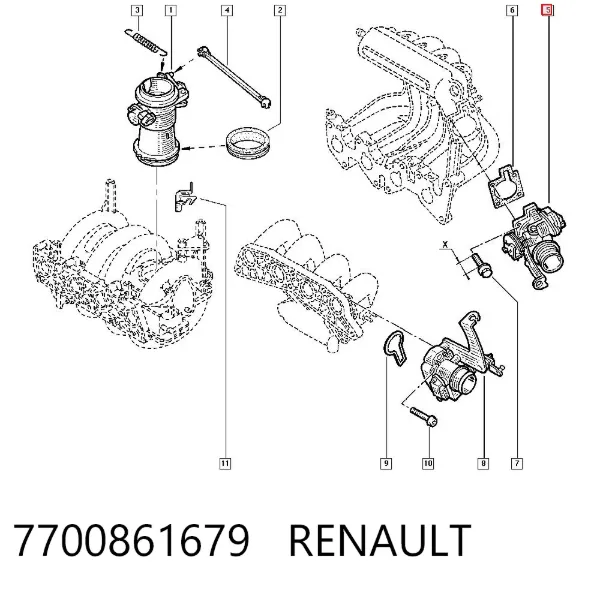 Cuerpo de mariposa Renault Megane SCENIC
