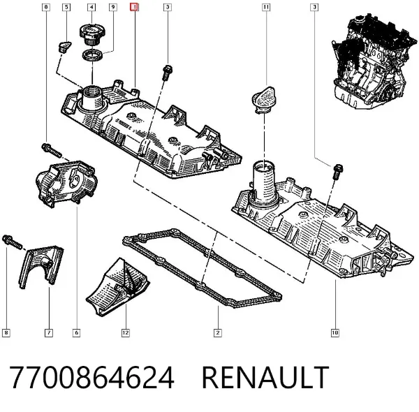 Bobina 7700864624 Renault (RVI)