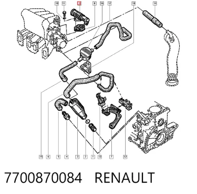 Válvula reguladora de ralentí RENAULT 7700870084