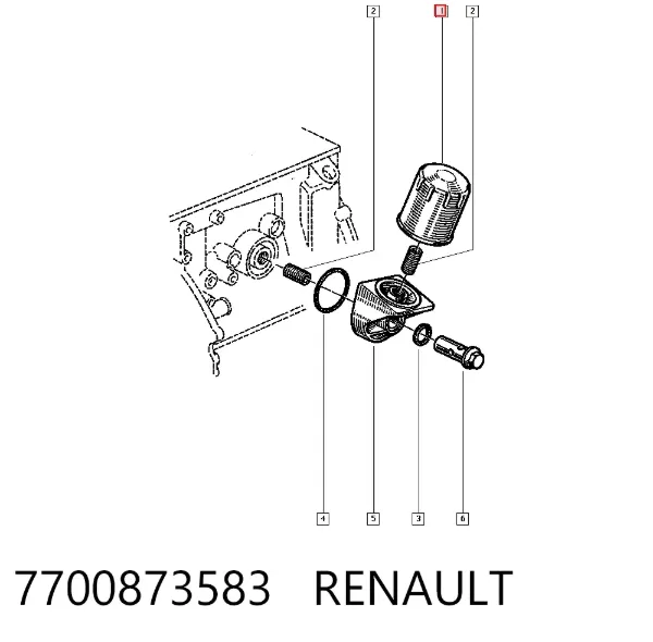 Filtro de aceite 7700873583 Renault (RVI)
