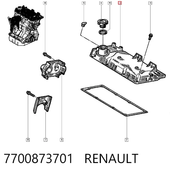 Bobina 7700873701 Renault (RVI)