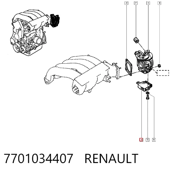 Sensor TPS 7701034407 Renault (RVI)