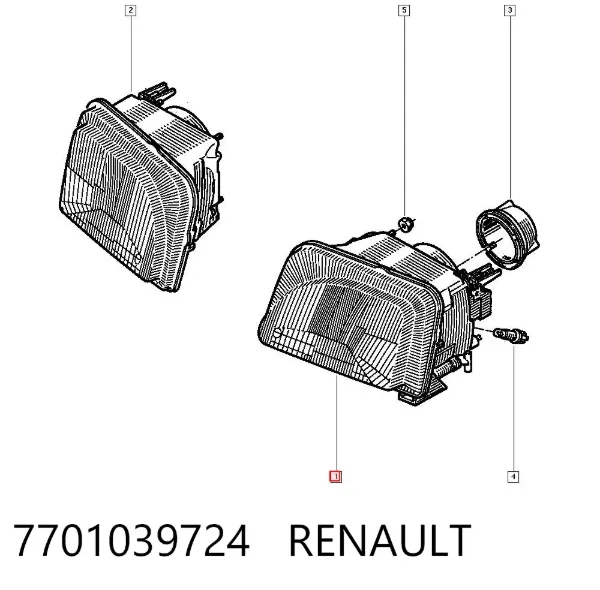 Faro izquierdo 7701039724 Renault (RVI)