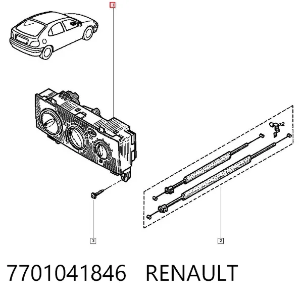 Unidad de control aire acondicionado Renault Megane I