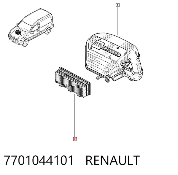 Filtro de aire 7701044101 Renault (RVI)