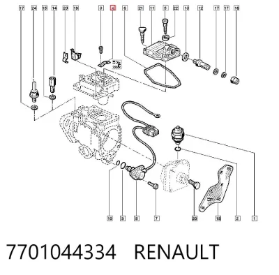 Sensor de temperatura de combustible RENAULT 7701044334