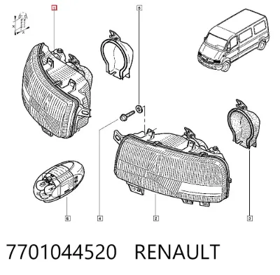 Faro derecho RENAULT 7701044520