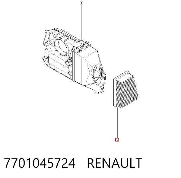 Filtro de aire 7701045724 Renault (RVI)
