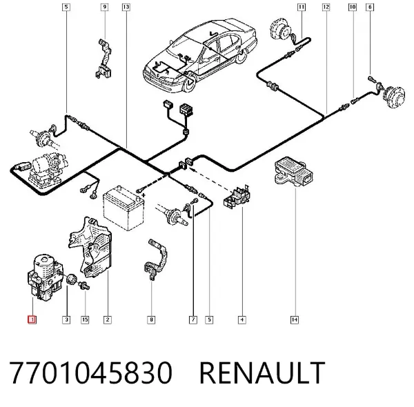 Módulo ABS 7701045830 Renault (RVI)