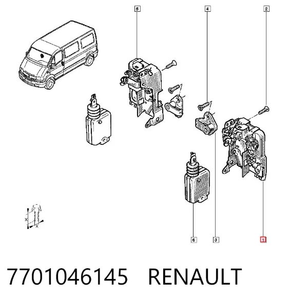 Cerradura 7701046145 Renault (RVI)
