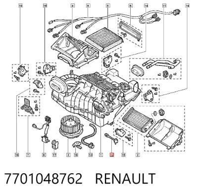 Sensor de temperatura del evaporador RENAULT 7701048762
